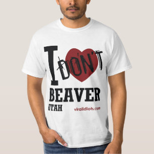 Ich tue nicht Herz-Biber, Utah T-Shirt