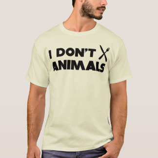 ich tue nicht knifefork Tiere T-Shirt