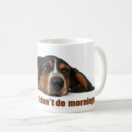 Ich tue nicht Morgen Kaffeetasse (VorderseiteRechts)