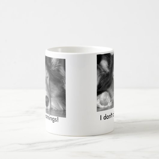 Ich tue nicht Morgen-sheltie Tasse (Mittel)