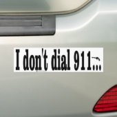 Ich tue nicht wähle 911 autoaufkleber (Auf Auto)