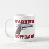 Ich tue nicht wähle 911 kaffeetasse (Links)