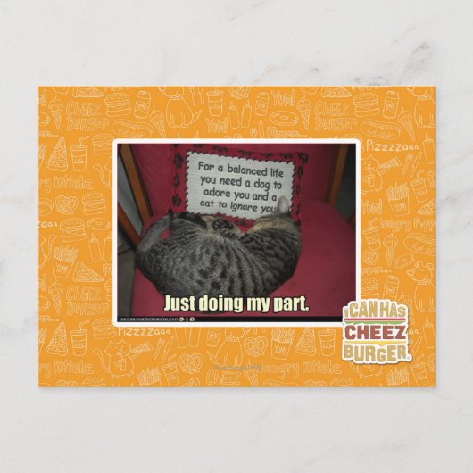 Ich tue nur meinen Teil. Postkarte (Vorderseite)