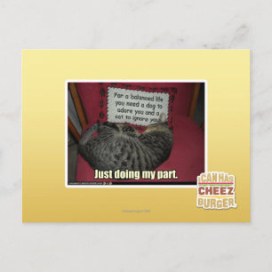 Ich tue nur meinen Teil. Postkarte