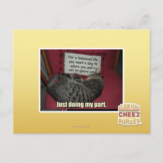 Ich tue nur meinen Teil. Postkarte (Vorderseite)