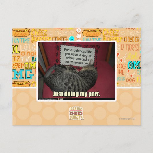 Ich tue nur meinen Teil. Postkarte (Vorderseite)