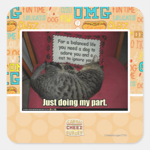 Ich tue nur meinen Teil. Quadratischer Aufkleber