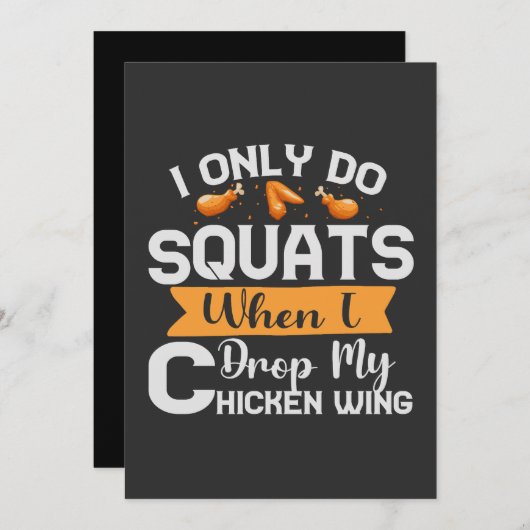 Ich tue nur Squats, wenn ich mein Hühnchen in die Einladung (Vorne/Hinten)