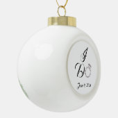 "Ich tue" Personalisiert Keramik Kugel-Ornament (Links)