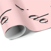 Ich tue schwarz auf Rosa Geschenkpapier (Rolleneckpunkt)