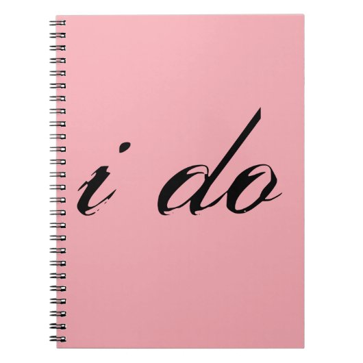 Ich tue schwarz auf Rosa Notizblock (Vorderseite)