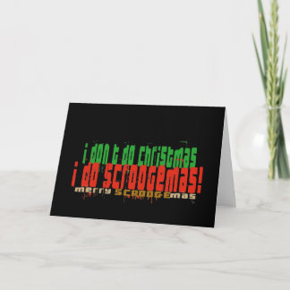 Ich tue Scroogemas, Rot und Grün Feiertagskarte
