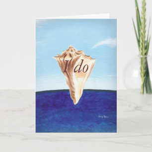 Ich tue, Seashell Ocean Wedding Einladungen Karten