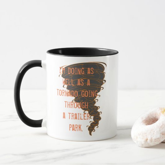Ich tue sowie eine Tornado-Tasse Tasse (Mit Donut)
