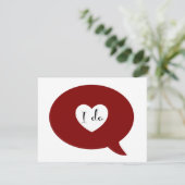 Ich tue Sprache-Blase Einladung (Stehend Vorderseite)