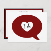 Ich tue Sprache-Blase Einladung (Vorne/Hinten)