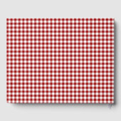 Ich tue und GRILLEN Red Gingham Hamburger Lässig H Gästebuch (Rückseite)