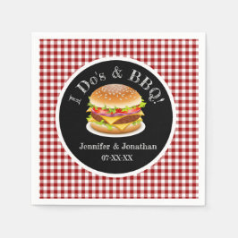 Ich tue und GRILLEN Red Gingham Hamburger Lässig H Serviette