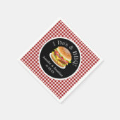 Ich tue und GRILLEN Red Gingham Hamburger Lässig H Serviette (Ecke)