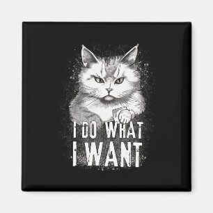 Ich tue, was ich Cat Halloween Funny Cat Halloween Magnet