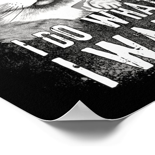 Ich tue, was ich Cat Halloween Funny Cat Halloween Poster (Ecke)