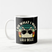 Ich tue, was ich Cat Lover Personalisiert Coffee T Kaffeetasse (Links)