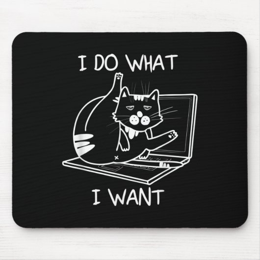 Ich tue, was ich Cat Memes Hacker Security Funny G Mousepad (Vorne)