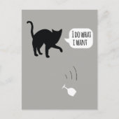 Ich tue, was ich Cat Postcard Gewollt habe Postkarte (Vorderseite)