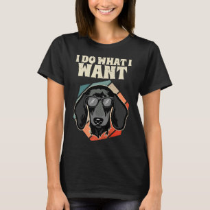 Ich tue, was ich Dackel Gewollt Vintag Hund I Retr T-Shirt