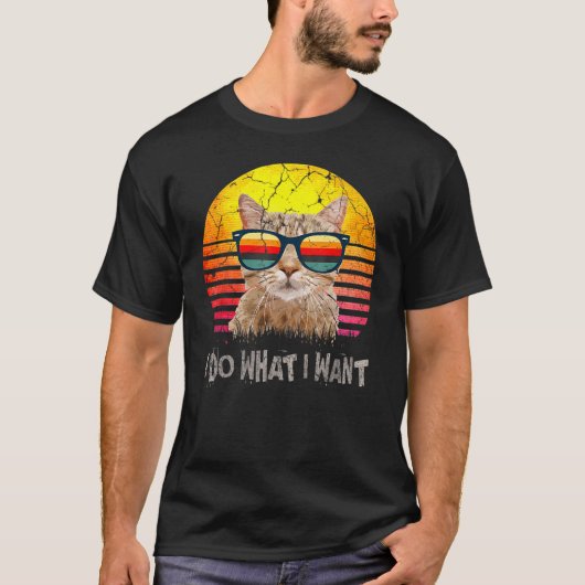 Ich tue, was ich mir als Katze wünsche T-Shirt (Vorderseite)
