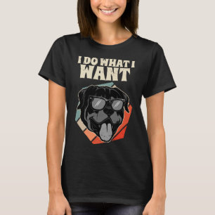 Ich tue, was ich Rottweiler Vintagen Hund I Retro T-Shirt