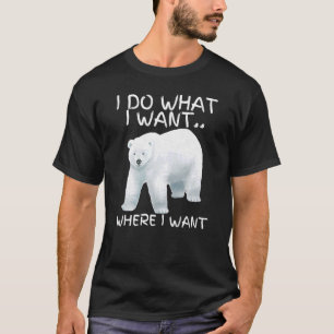 Ich tue, was ich Summer Bear Vibes Coole Polar Bea T-Shirt