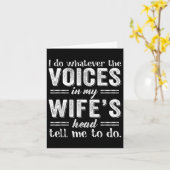 Ich tue, was mir die Stimmen in meinem Kopf sagen Karte (Gelbe Blume)