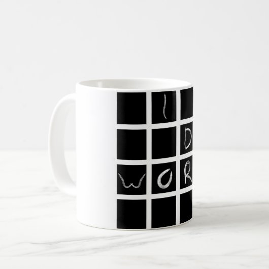 ich tue Würmer Kaffeetasse (Vorderseite Links)