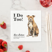 Ich tue zu American Staffordshire Terrier Wedding Serviette (Beispiel)