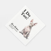 Ich tue zu amerikanischer Friseurhochzeit Serviette (Ecke)