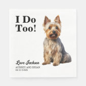 Ich tue zu australische Terrier Pet Wedding Serviette (Vorderseite)