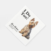 Ich tue zu australische Terrier Pet Wedding Serviette (Ecke)