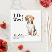 Ich tue zu Beagle Hundesache Hochzeit Serviette (Beispiel)