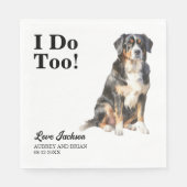 Ich tue zu Bernese Mountain Dog Pet Wedding Serviette (Vorderseite)