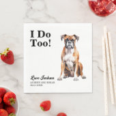 Ich tue zu Boxer-Hunde-Hochzeit Serviette (Beispiel)