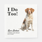 Ich tue zu bretonisch Spanisch Haustier Hochzeit Serviette (Vorderseite)