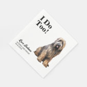 Ich tue zu Briard Dog Pet Wedding Serviette (Ecke)