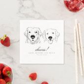 Ich tue zu doodle Wedding Napkins Serviette (Beispiel)