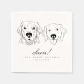 Ich tue zu doodle Wedding Napkins Serviette (Vorderseite)