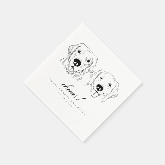 Ich tue zu doodle Wedding Napkins Serviette (Ecke)
