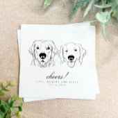 Ich tue zu doodle Wedding Napkins Serviette
