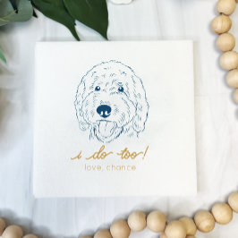 Ich tue zu doodle Wedding Napkins Serviette