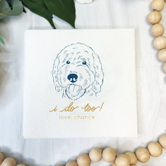 Ich tue zu doodle Wedding Napkins Serviette