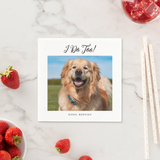 Ich tue zu einfache moderne Niedliche Foto Haustie Serviette (Beispiel)